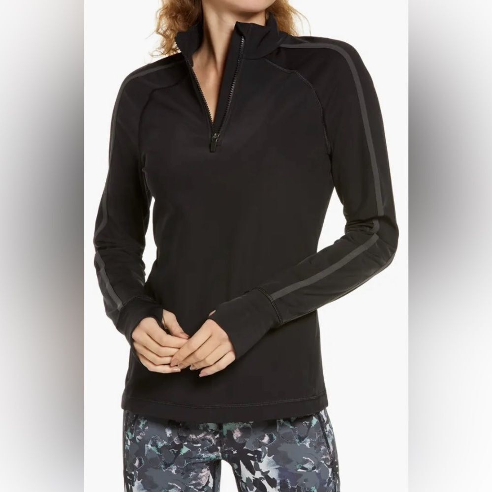 Sweaty Betty Thermodynamic Half Zip Pullover Sweatshirt Women's US 4-6 Black Gym
